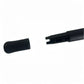 Dogfish Stik Kingfish Series conventional fishing rod tip with protective cap nearby. Black E-glass blank.