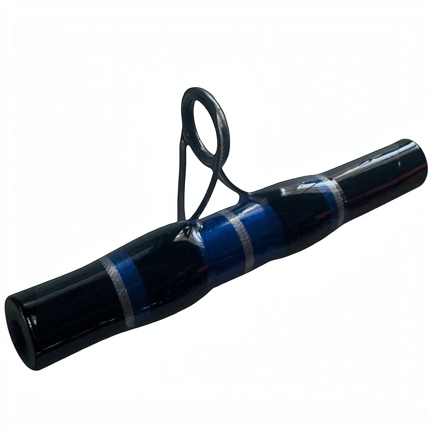 Dogfish Tackle & Marine Kingfish Series conventional fishing rod with black and blue accents and Fuji guides.