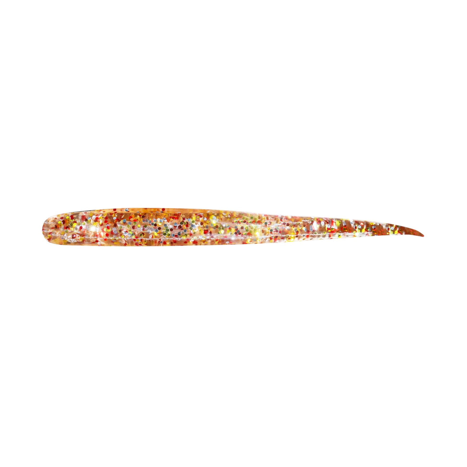 Dogfish Tackle & Marine MirrOlure Lil John XXL soft plastic fishing lure in a clear glitter finish