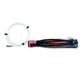 Dogfish Tackle & Marine Mutha Chugga trolling lure with black, pink, and blue skirt, stainless steel hook, and monofilament.