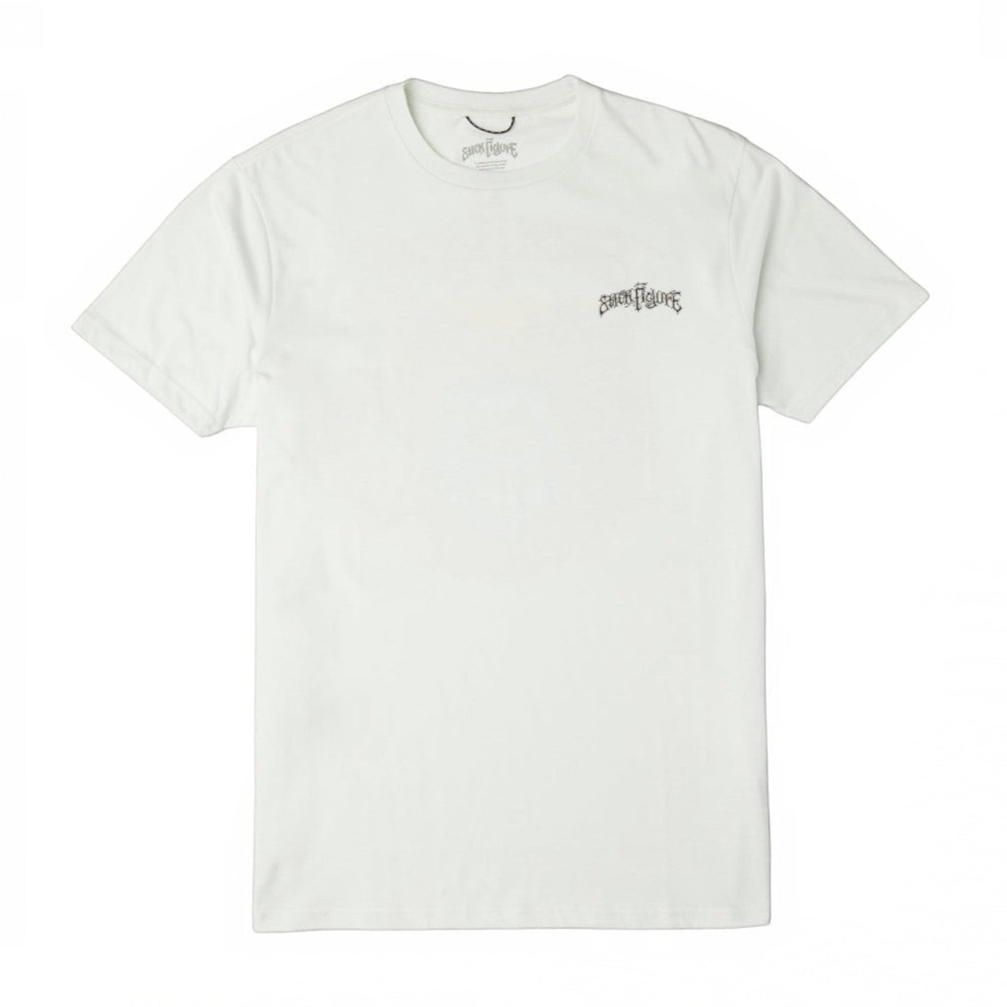 Dogfish Tackle & Marine light blue 60% cotton 40% polyester t-shirt with a small graphic logo on the chest.