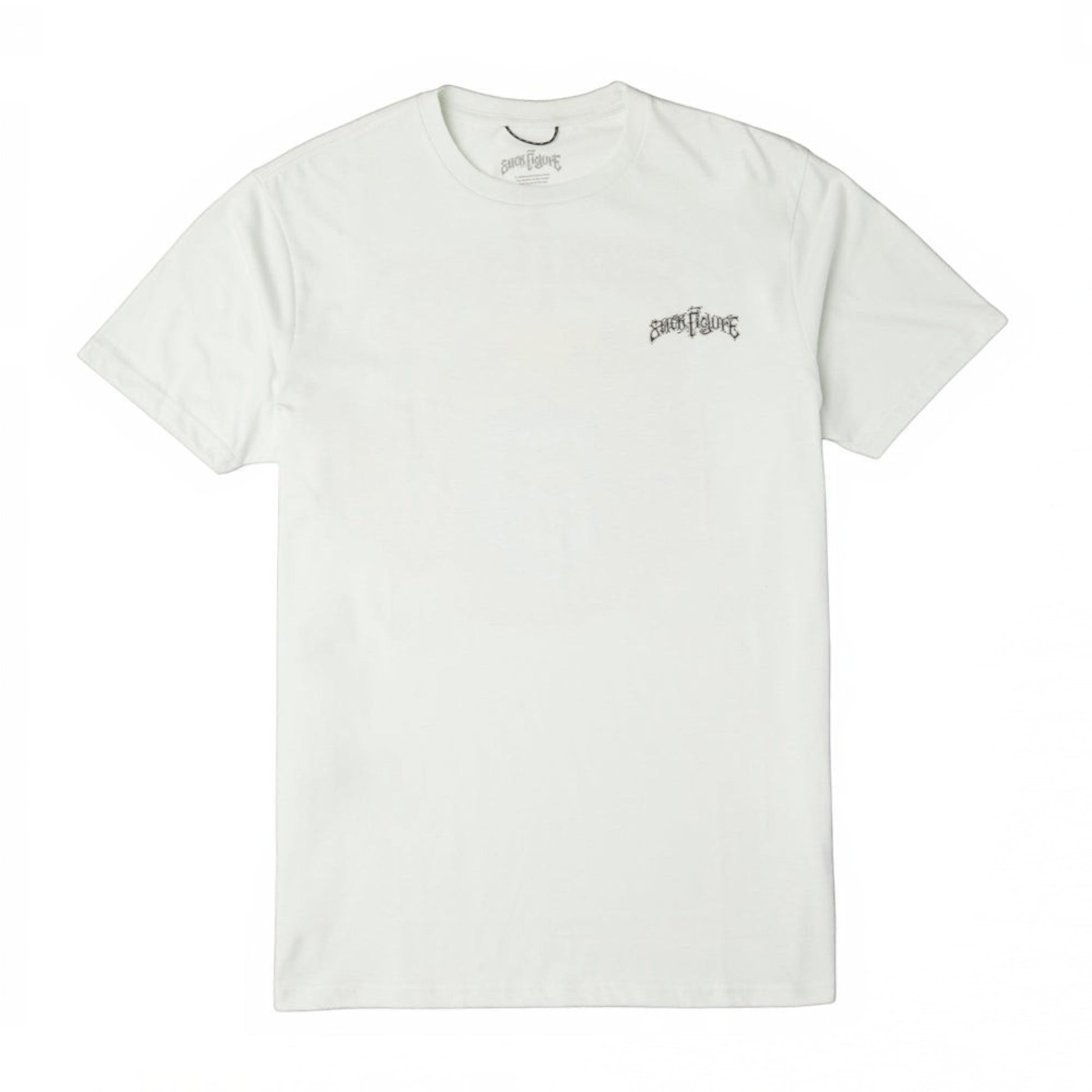 Dogfish Tackle & Marine light blue 60% cotton 40% polyester t-shirt with a small graphic logo on the chest.