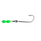 Dogfish Tackle & Marine pre-rigged trolling hook with bright green beads and stainless steel Oshaunessy hook