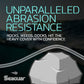 Dogfish Tackle & Marine promotional graphic for Seaguar Blue Label fluorocarbon leader showing abrasion resistance