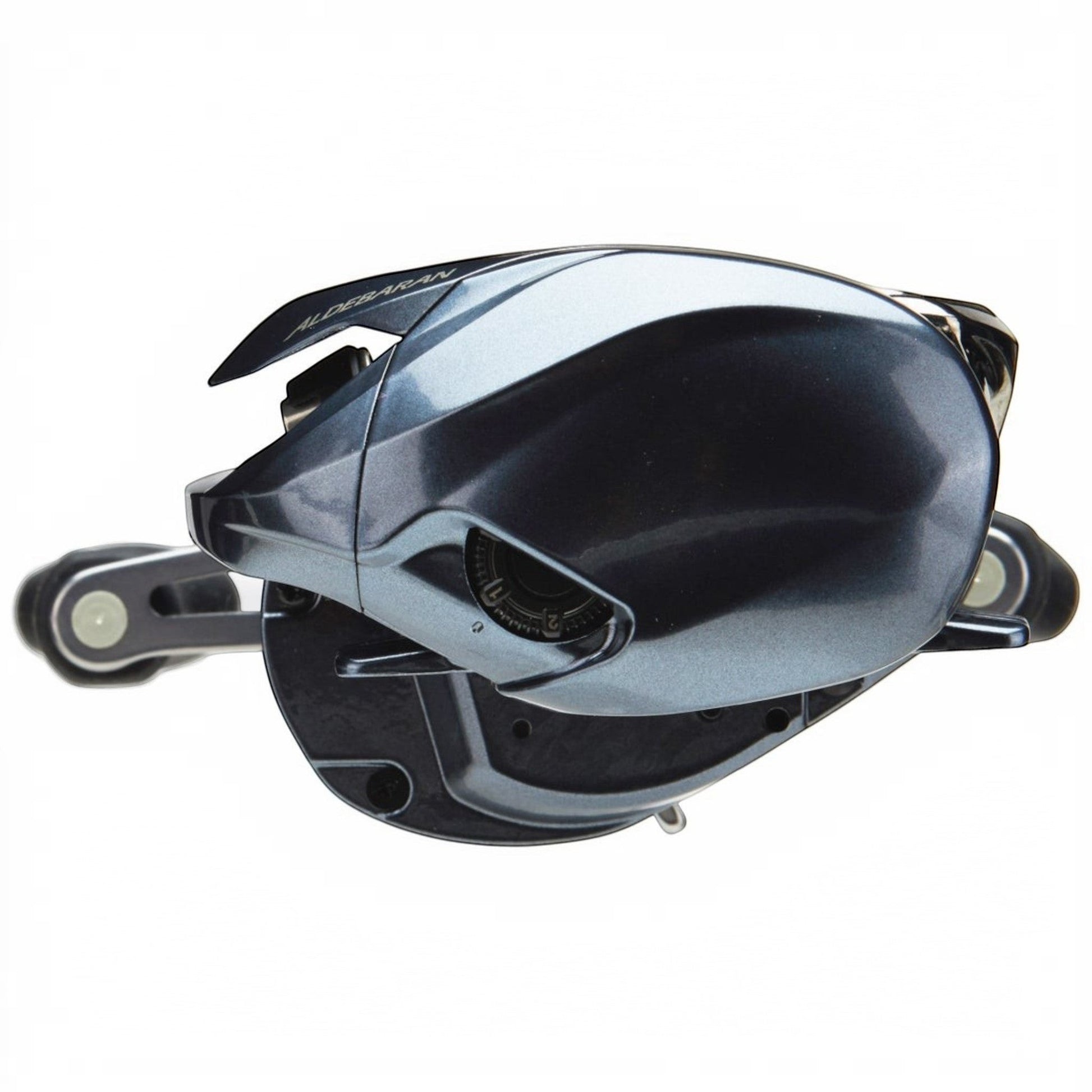 Dogfish Tackle & Marine Shimano Aldebaran MGL 50 HG casting reel, dark blue, lightweight, compact design with MGL spool and X-Ship technology.