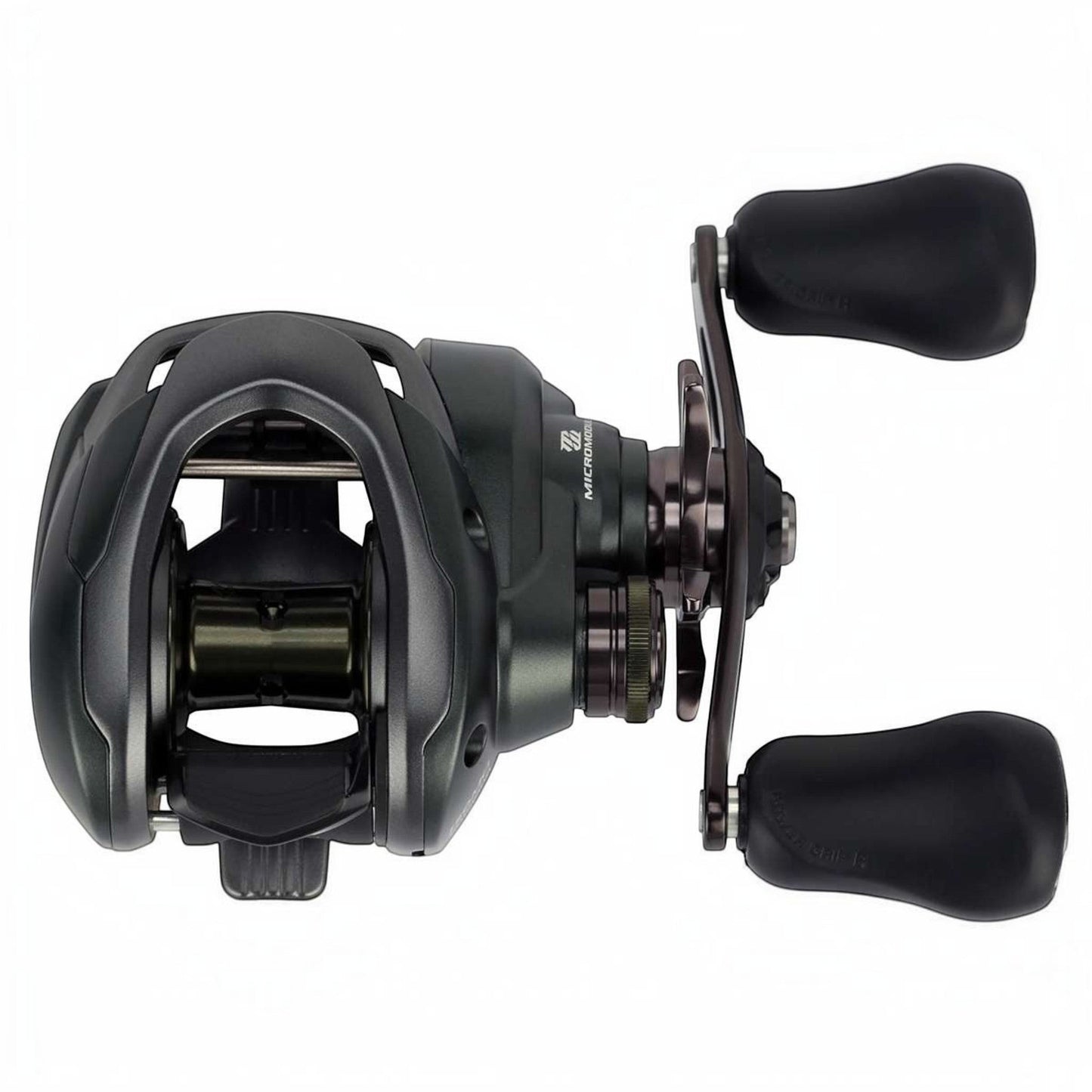 Dogfish Tackle & Marine Shimano Curado 150 M baitcasting reel in dark gray with black handles and silver accents. Features MGL Spool III.