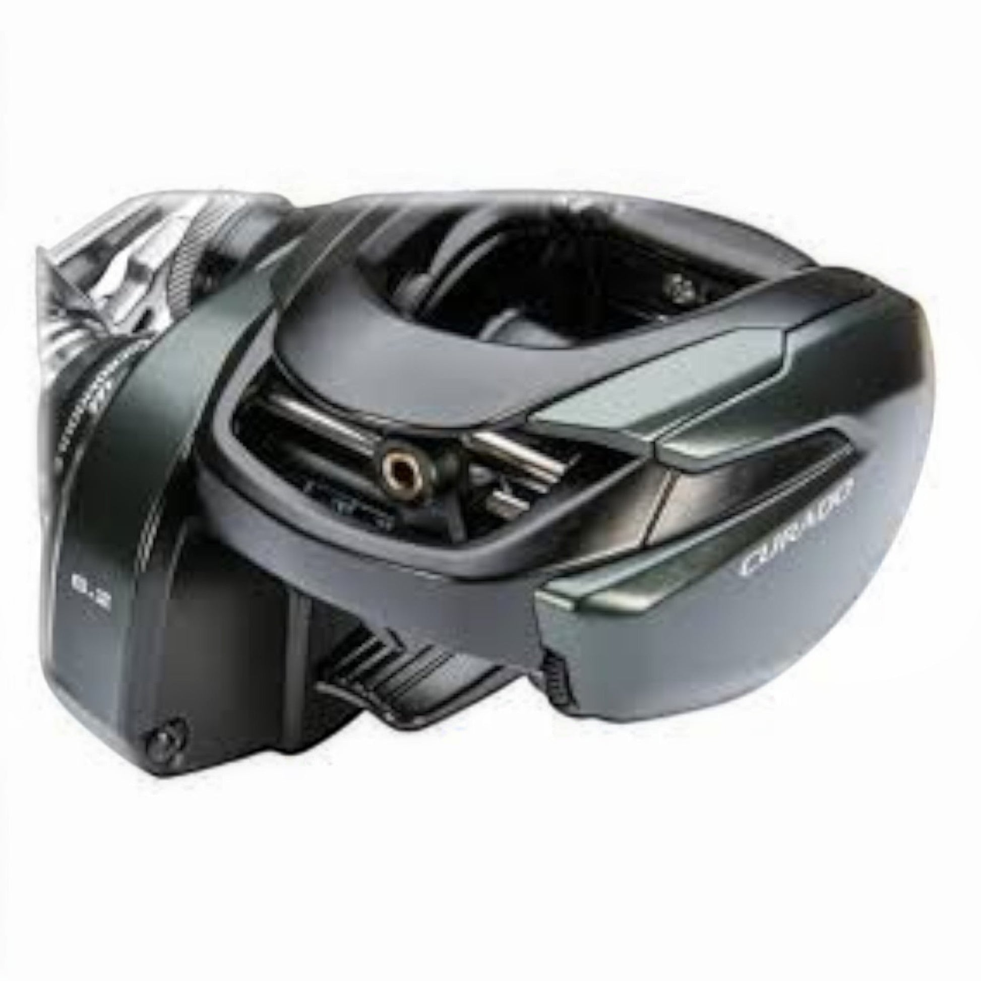 Dogfish Tackle & Marine Shimano Curado MGL baitcasting reel in dark grey with silver accents. Lightweight, versatile, and durable.