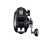 Dogfish Tackle & Marine Shimano ForceMaster 9000A electric fishing reel, black, with digital display and manual crank.
