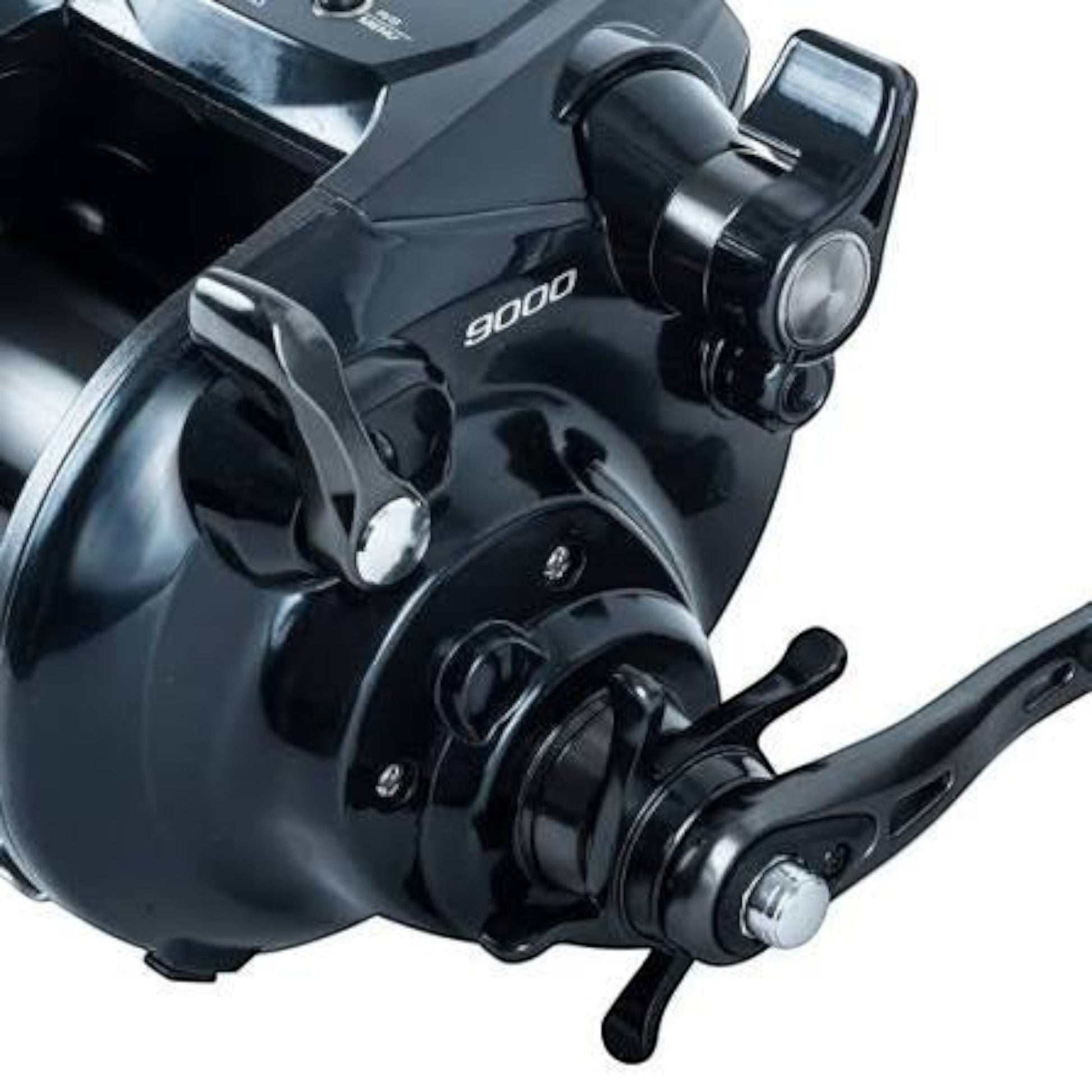 Dogfish Tackle & Marine Shimano ForceMaster 9000A electric fishing reel in black with a powerful motor and 55lb drag.