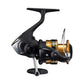 Dogfish Tackle & Marine Shimano FX spinning reel in black and gold with propulsion spool for longer casts.