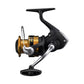 Dogfish Tackle & Marine Shimano FX spinning reel with gold spool and black body, features propulsion spool for longer casts.