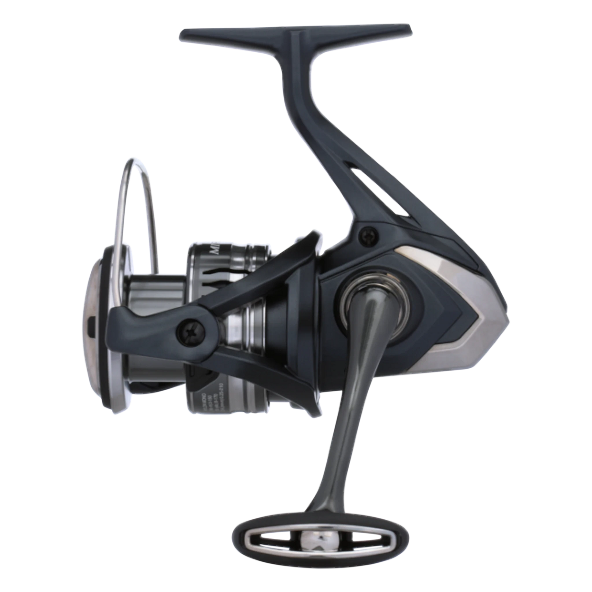 Dogfish Tackle & Marine Shimano Miravel spinning reel in dark grey with silver accents. Lightweight CI4+ body and MGL rotor.