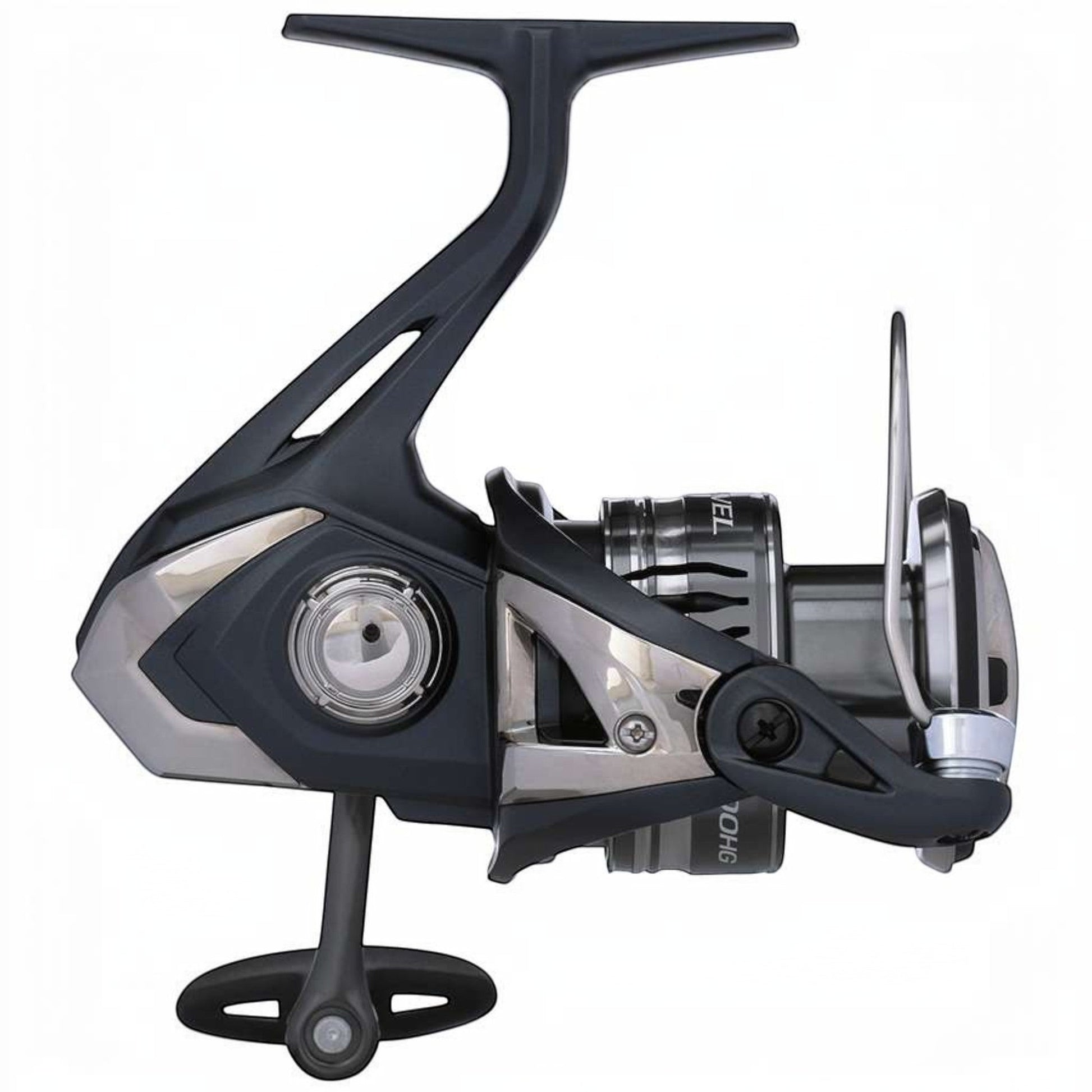 Dogfish Tackle & Marine Shimano Miravel spinning reel in dark grey with silver accents. Lightweight CI4+ body and MGL rotor.