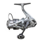 Dogfish Tackle & Marine Shimano Nasci FC spinning reel in silver, featuring HAGANE Gear and CoreProtect for durability.