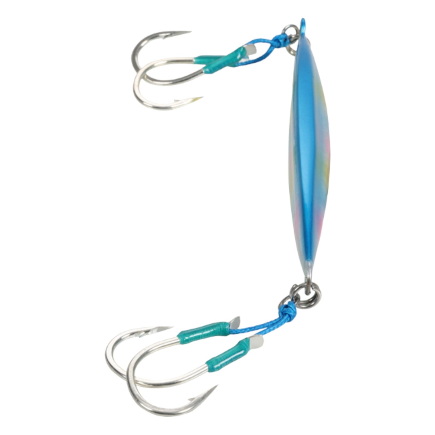 Dogfish Tackle & Marine Shimano Ocea Sardine Waver 180g slow pitch jig in blue with dual assist hooks