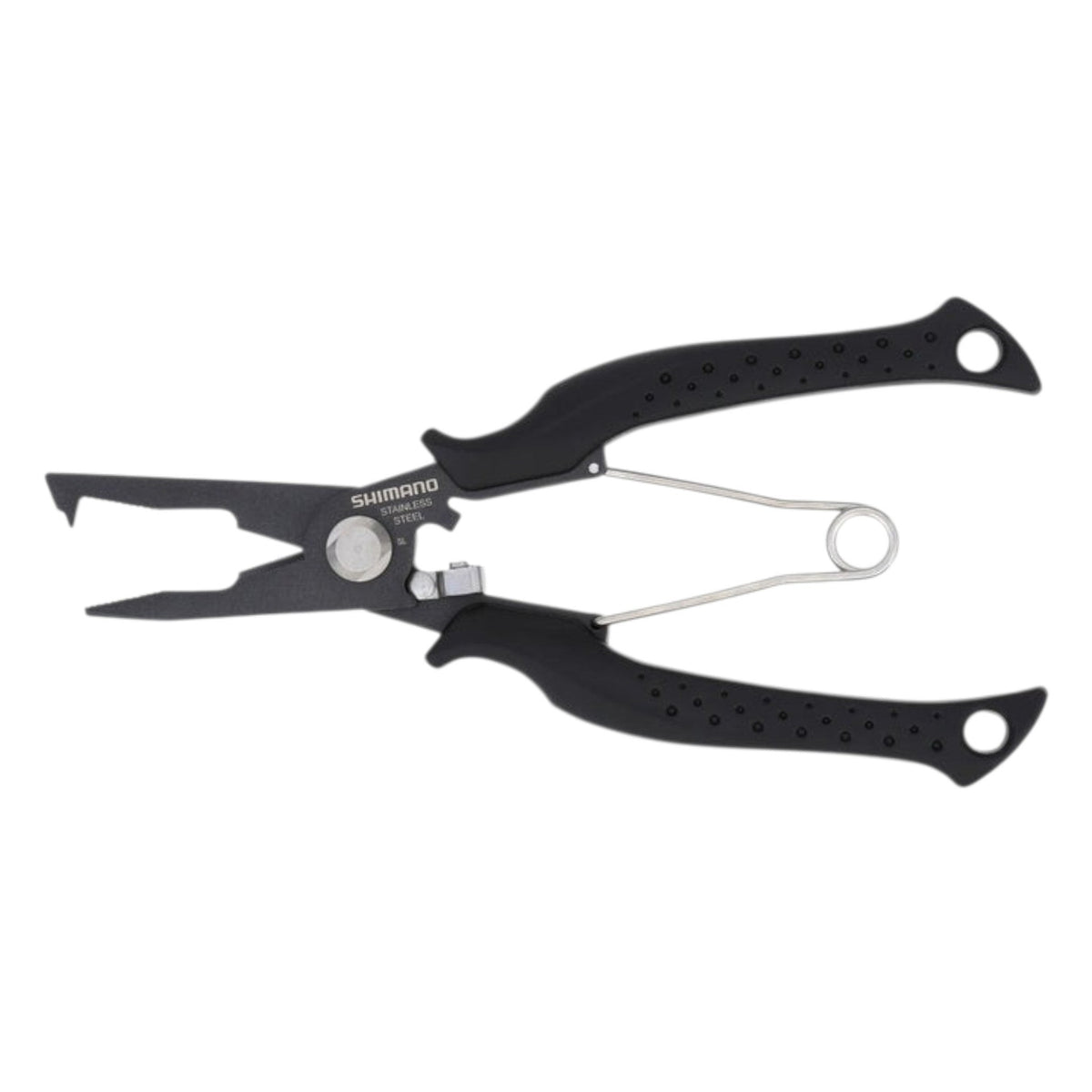 Dogfish Tackle & Marine Shimano 7-inch black stainless steel power pliers with fluorine coating and line cutter