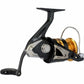 Dogfish Tackle & Marine Shimano Sahara FJ spinning reel, black and gold, with HAGANE Gear and SilentDrive technology.