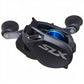Dogfish Tackle & Marine Shimano SLX A 150 baitcasting reel with black body, silver accents, and blue spool. Features SVS braking and HAGANE body.