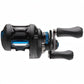 Dogfish Tackle & Marine Shimano SLX DC 150HG low profile baitcasting reel, black with blue accents, right-hand retrieve.