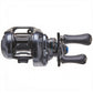 Dogfish Tackle & Marine Shimano SLX MGL 70 baitcasting reel in dark grey with black handles and blue accents. Compact design.