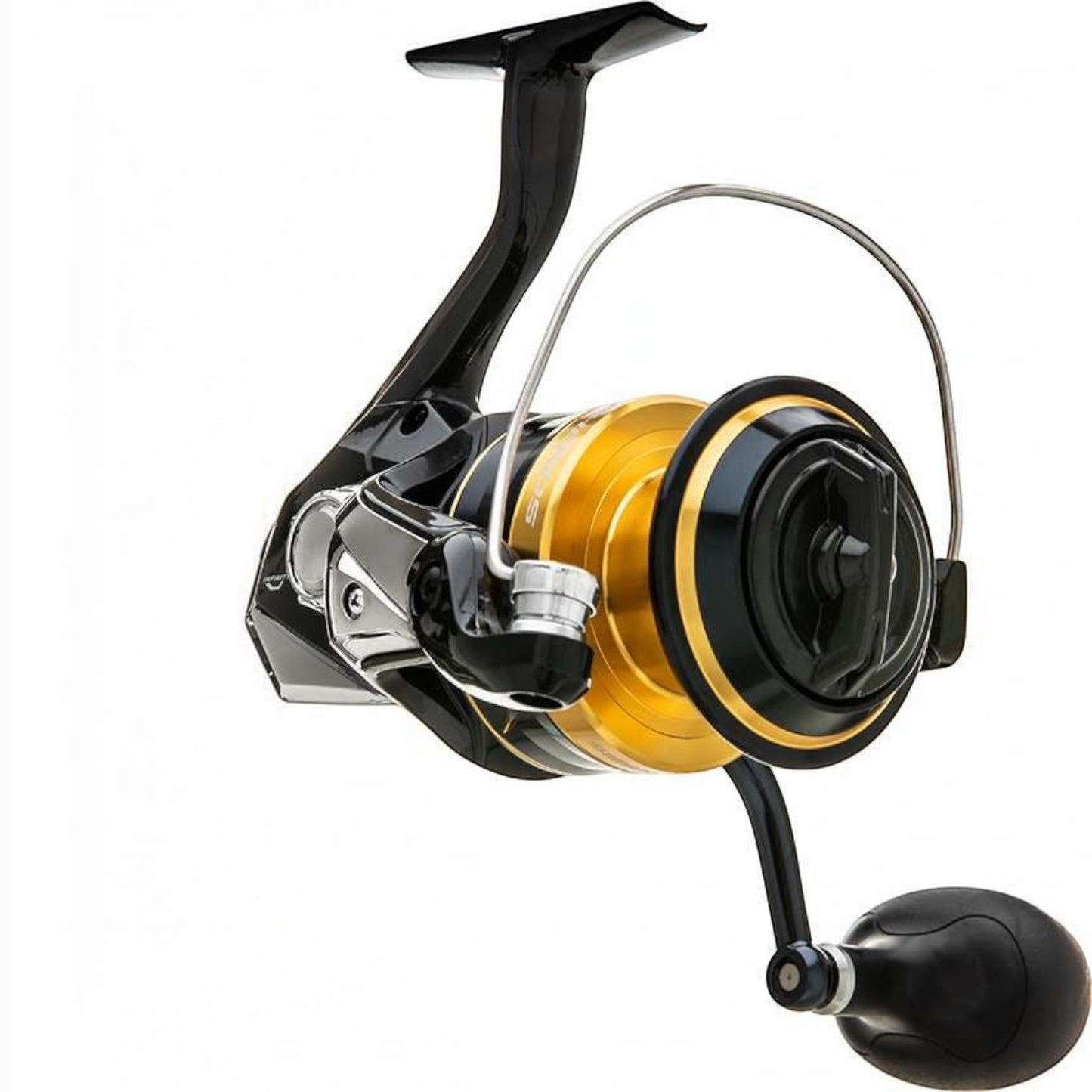 Dogfish Tackle & Marine Shimano Spheros SW A spinning reel in black and gold with a durable HAGANE body and X-Ship technology.