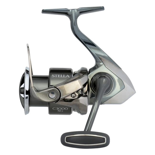 Dogfish Tackle & Marine Shimano Stella FK C3000 XG spinning reel, gunmetal grey with silver accents, advanced fishing gear.