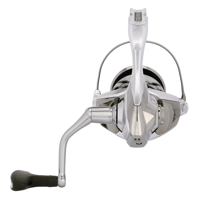 Dogfish Tackle & Marine Shimano Stradic FM spinning reel, silver with black handle, precision engineered for freshwater and saltwater fishing.
