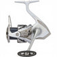 Dogfish Tackle & Marine Shimano Stradic FM spinning reel, silver and black, with a machined aluminum handle and cold-forged spool.