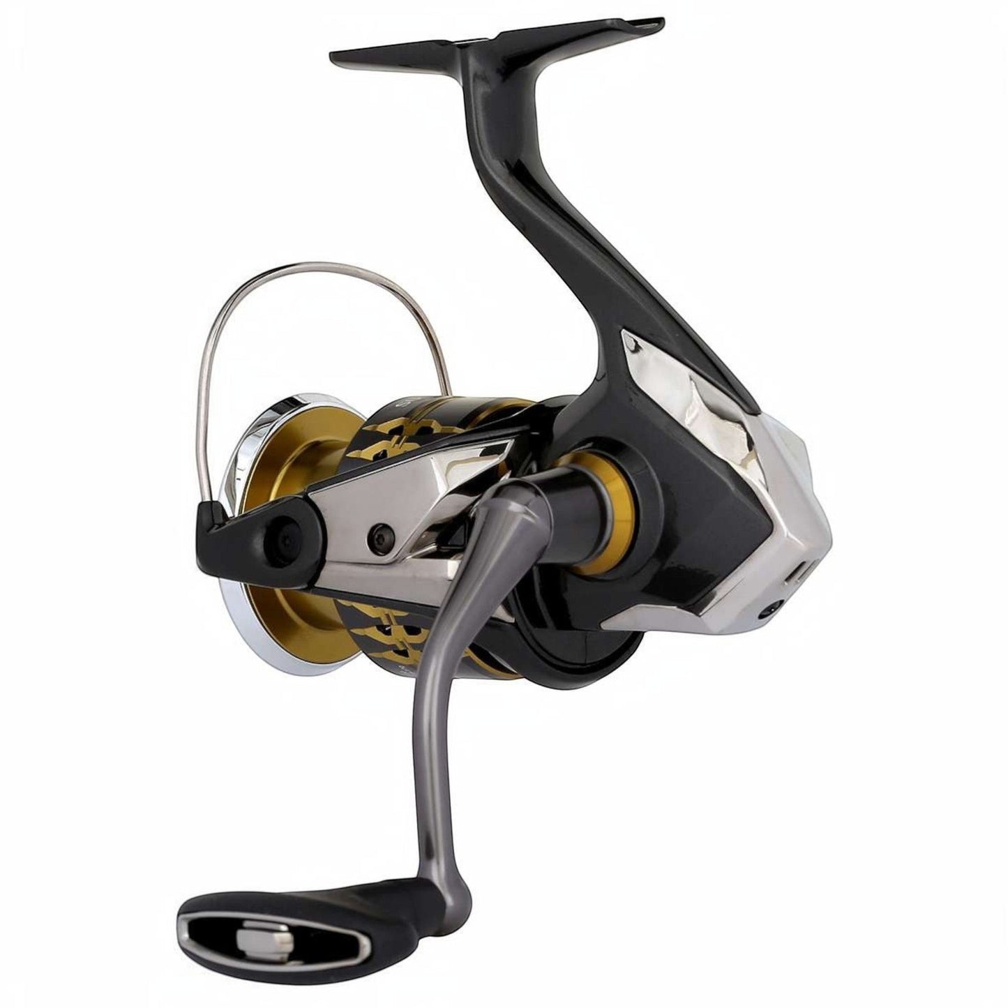 Dogfish Tackle & Marine Shimano Sustain FK spinning reel in black and gold with silver accents. Features MGL Rotor and Infinity Drive.