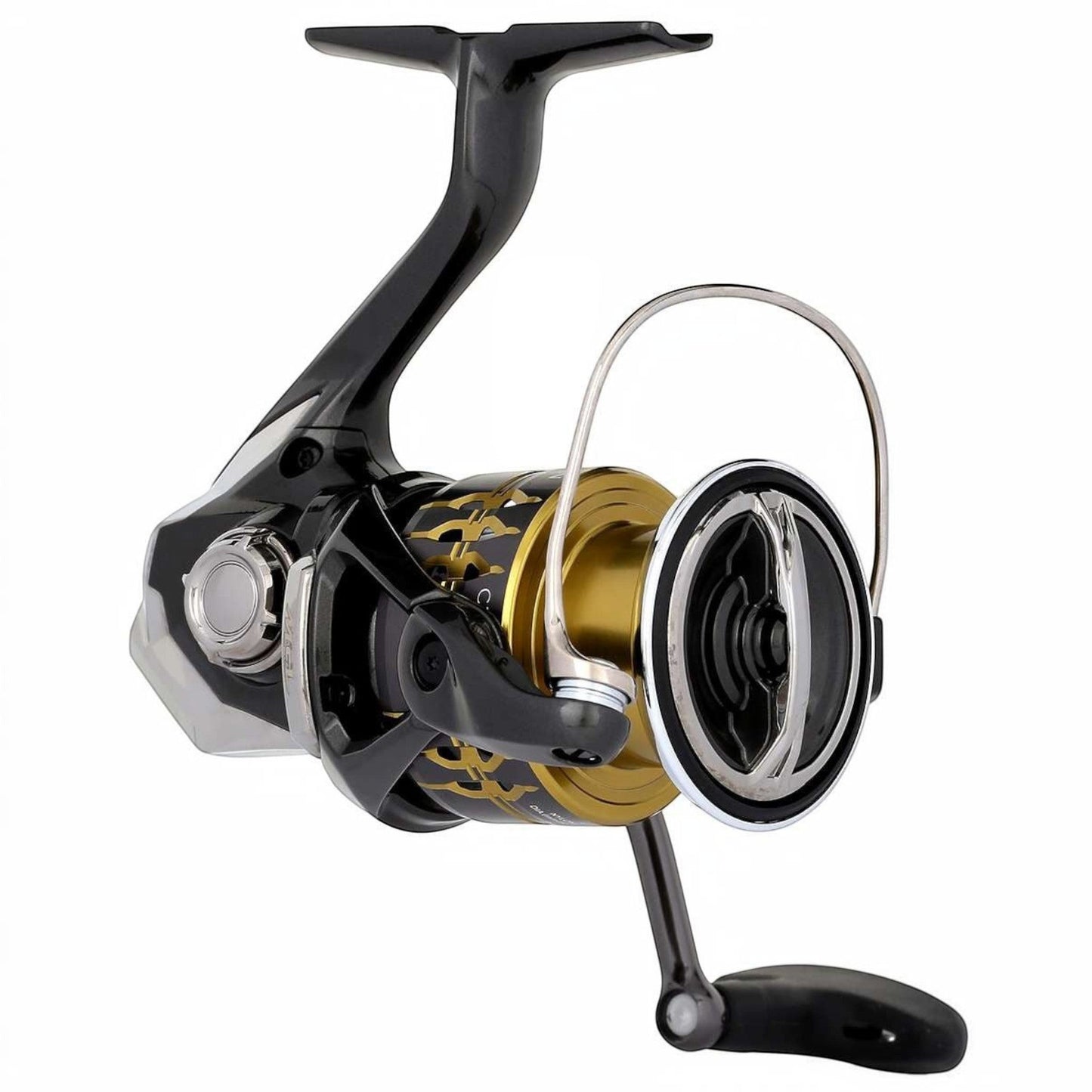 Dogfish Tackle & Marine Shimano Sustain FK spinning reel in black and gold with MGL Rotor and Infinity Drive.