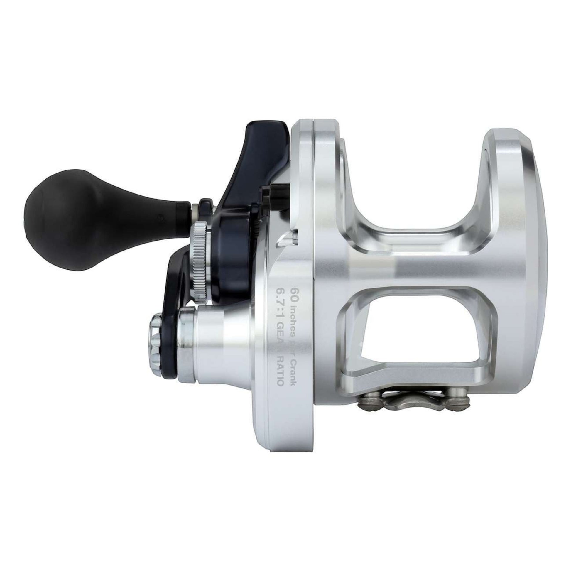 Dogfish Tackle & Marine Shimano Talica 20BFC silver lever drag fishing reel with black handle and 6.7:1 gear ratio.