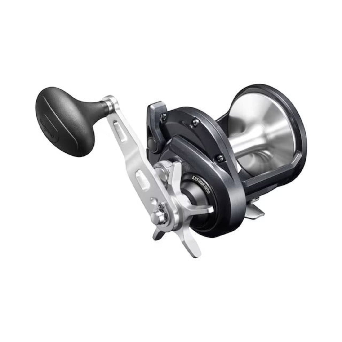 Dogfish Tackle & Marine Shimano Torium Star Drag conventional fishing reel, dark grey with silver accents, 5.1:1 gear ratio.