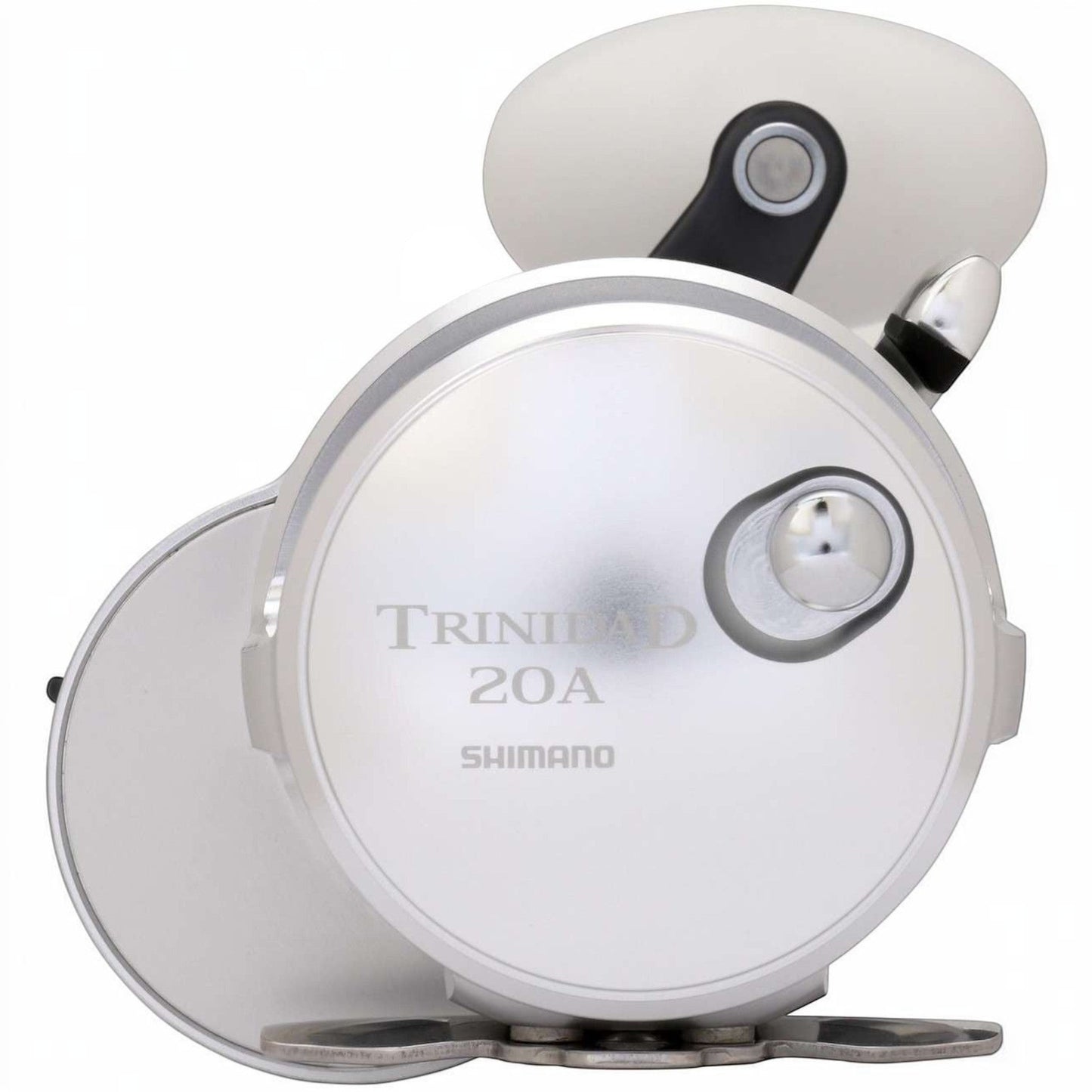 Dogfish Tackle & Marine Shimano Trinidad A 20A star drag conventional fishing reel, silver aluminum body.