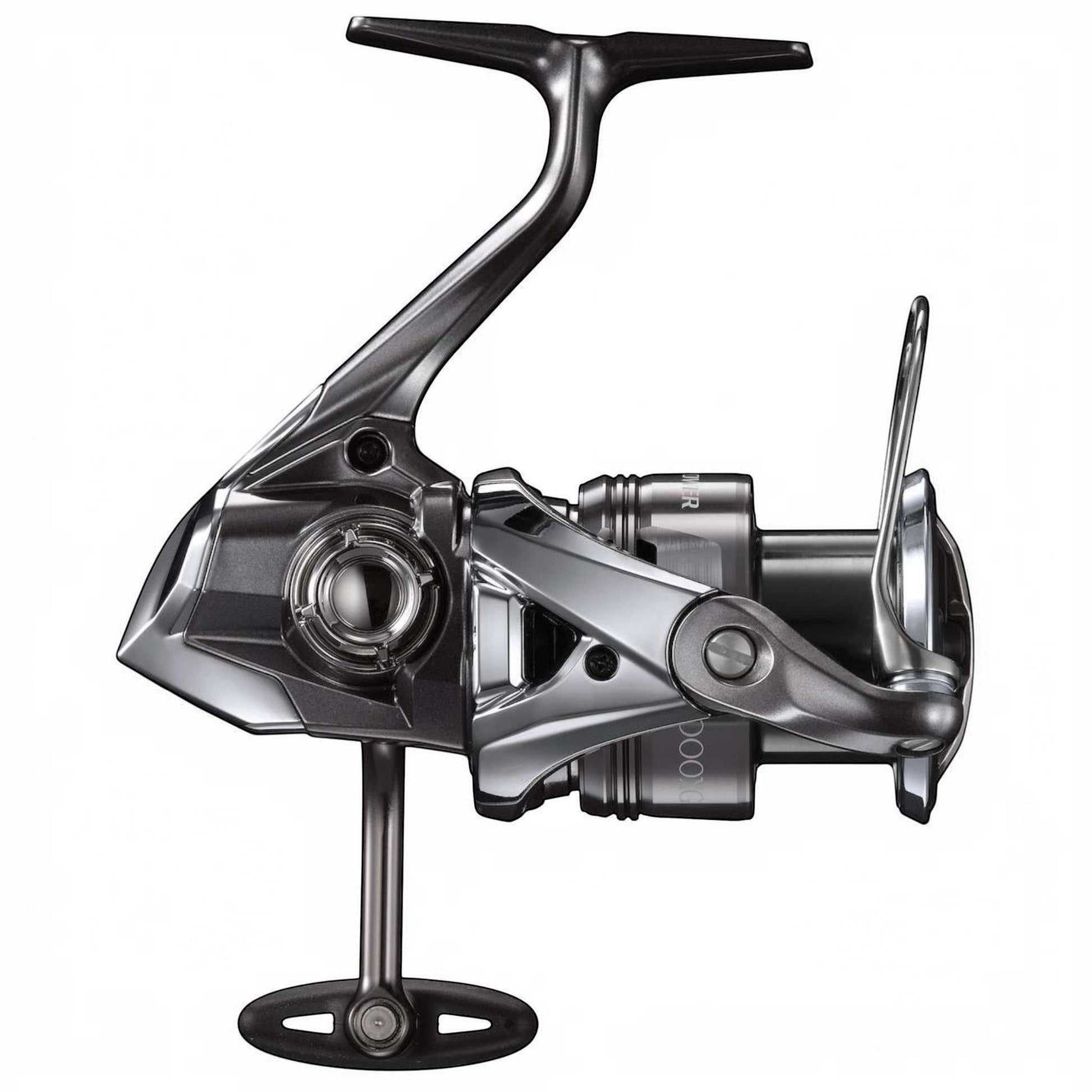 Dogfish Tackle & Marine Shimano Twin Power FE spinning reel in gunmetal grey with silver accents. Features CI4+ body and Infinity Drive.