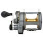Dogfish Tackle & Marine Shimano Tyrnos 2-Speed conventional fishing reel, gray with gold spool, lever drag, and 5.0:1/2.0:1 gear ratio.