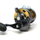 Dogfish Tackle & Marine Shimano Tyrnos 20II 2-Speed fishing reel, gunmetal grey with gold accents, lever drag, and ergonomic handle.