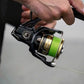 Dogfish Tackle & Marine Shimano Ultegra FD spinning reel with green line, black and gold body, and silver accents.