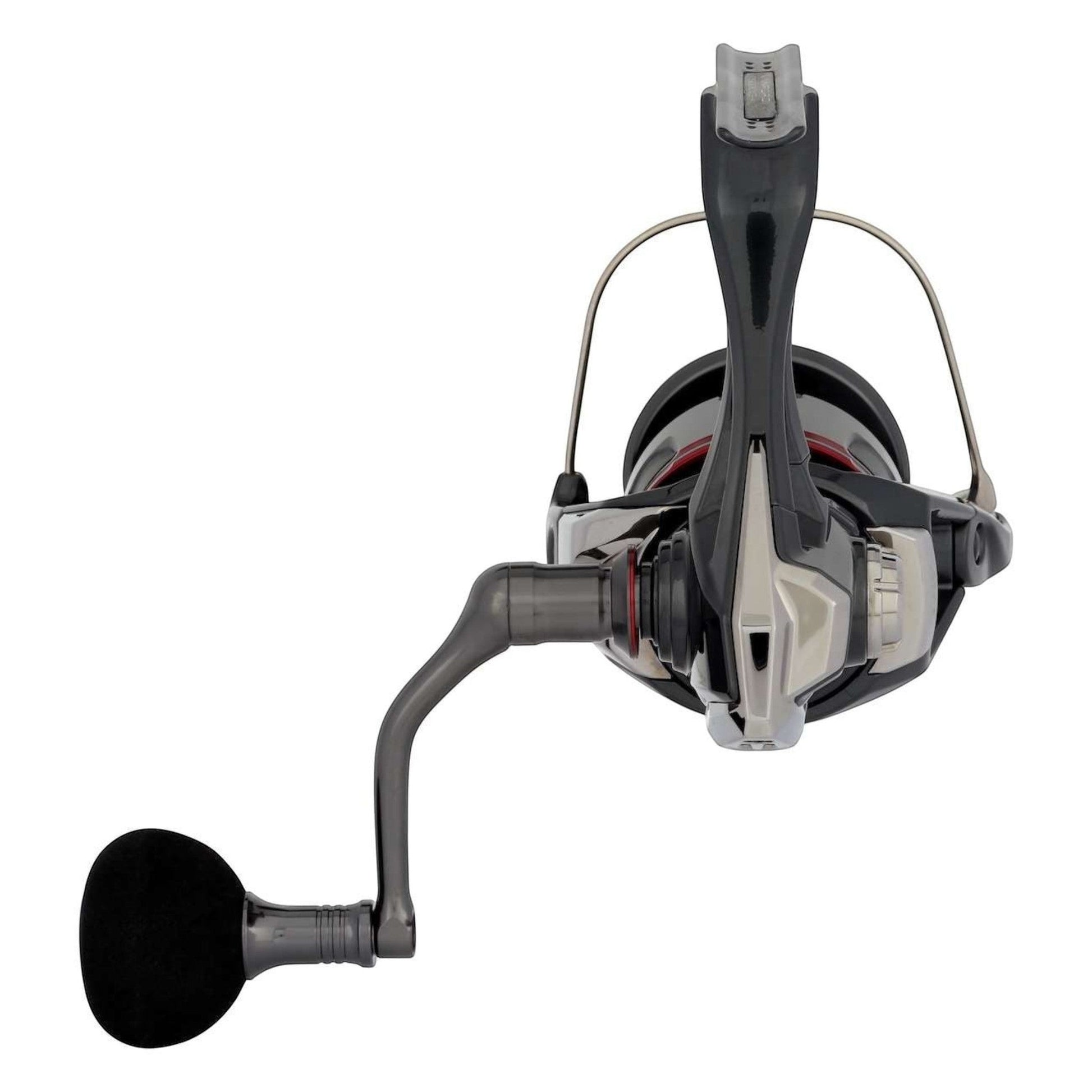 Dogfish Tackle & Marine Shimano Vanford FA spinning reel in gunmetal grey and black with a black foam handle.