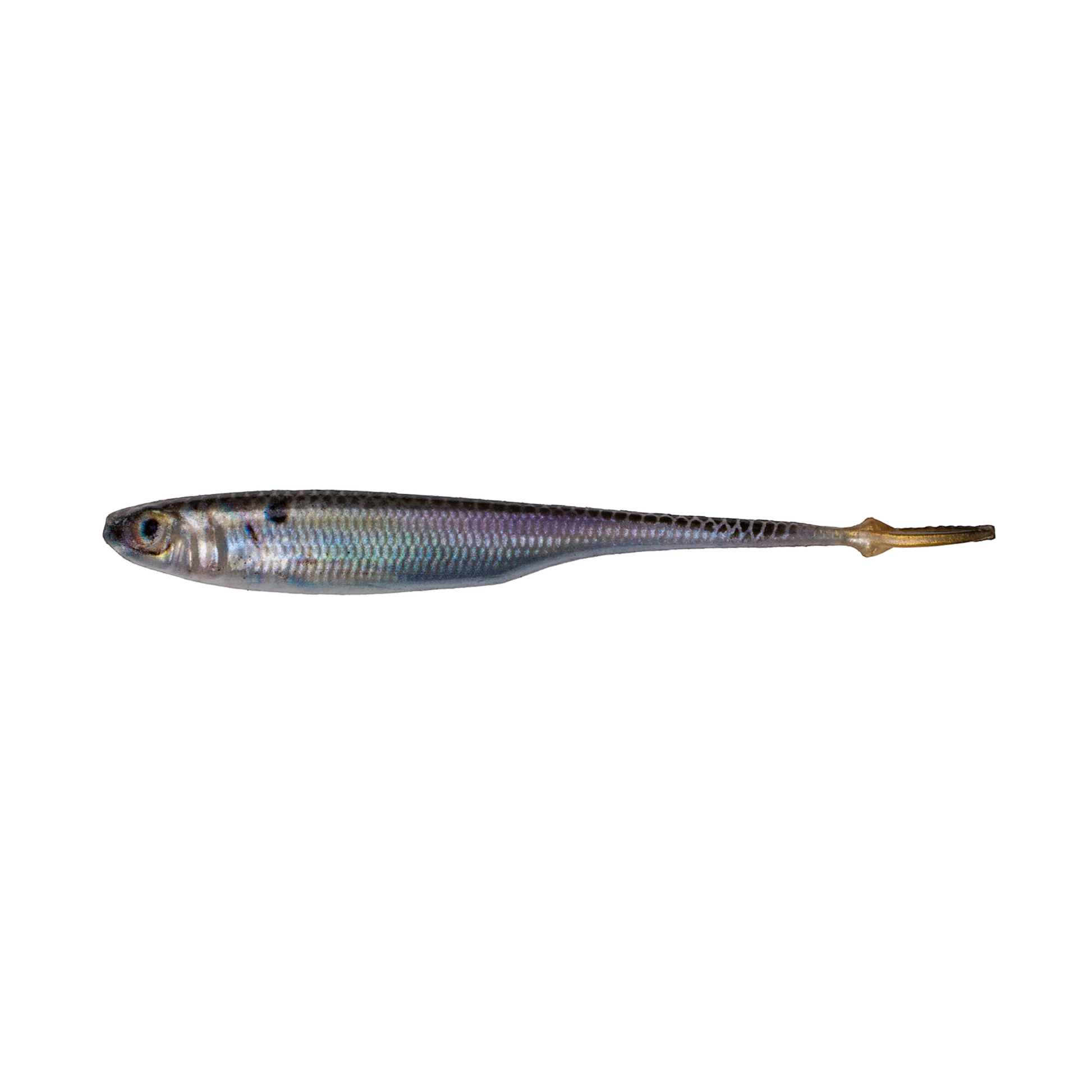 Dogfish Tackle & Marine 6th Sense Strobe Minnow soft plastic bait with realistic 3D scales and slender tail design.