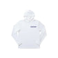 Dogfish Tackle & Marine white long sleeve hooded microfiber performance polyester shirt with UPF 50+ protection.