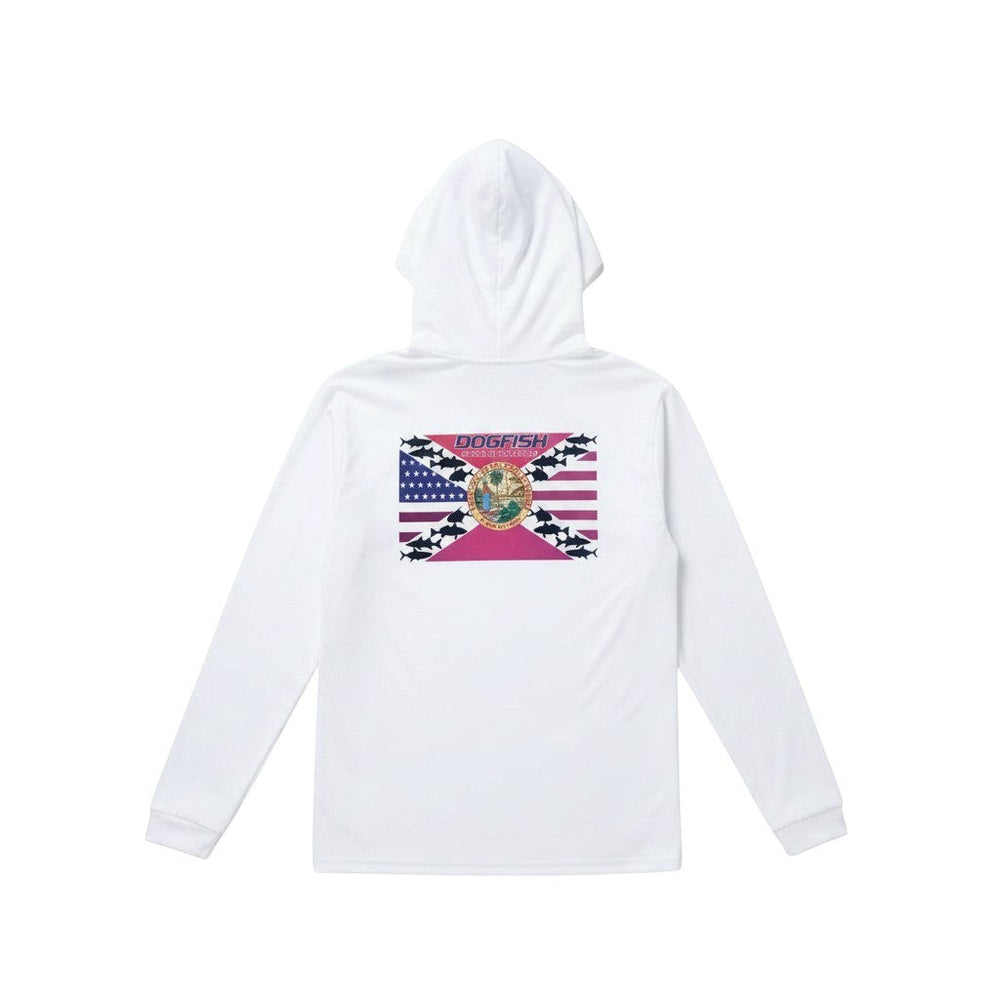 Dogfish Long Sleeve Hooded Microfiber Florida Flag