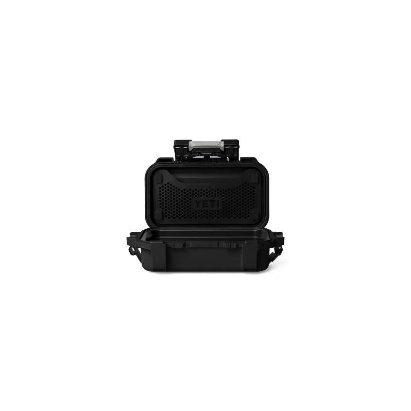 Dogfish Tackle & Marine Yeti Loadout Gobox 1 gear case in black, featuring a waterproof and dustproof design.