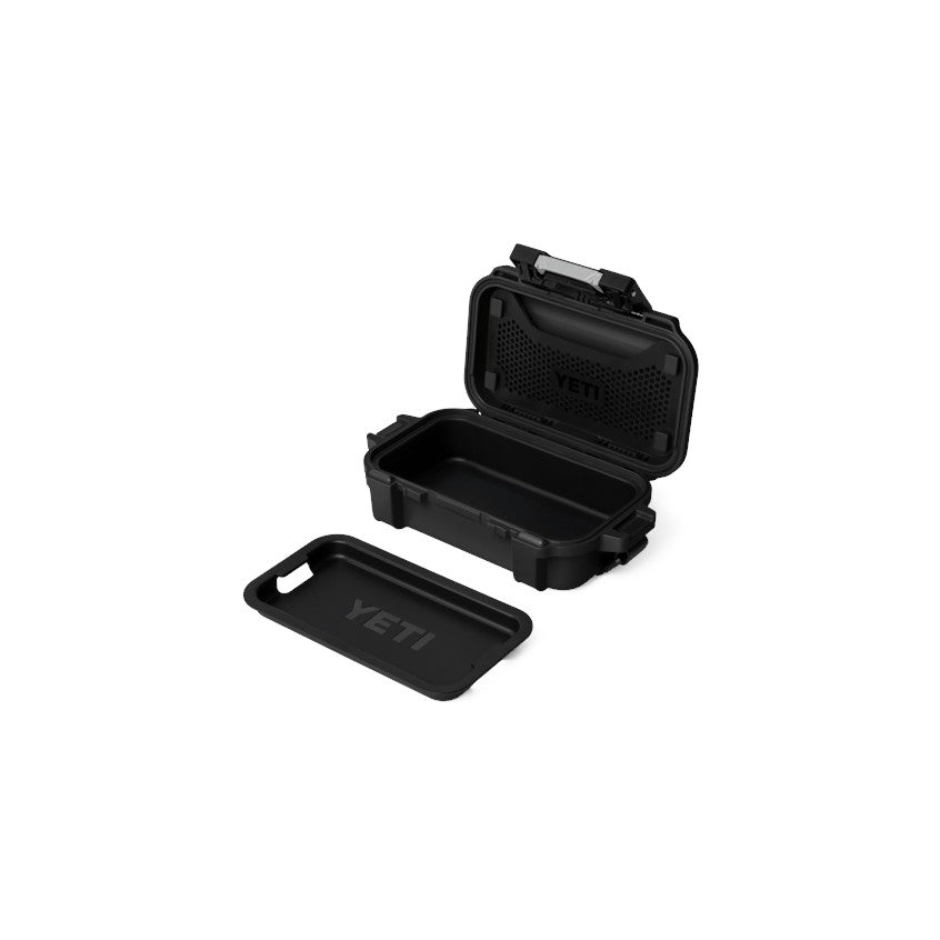 Dogfish Tackle & Marine Yeti Loadout Gobox 1 black waterproof gear case with removable tray and interior organizer