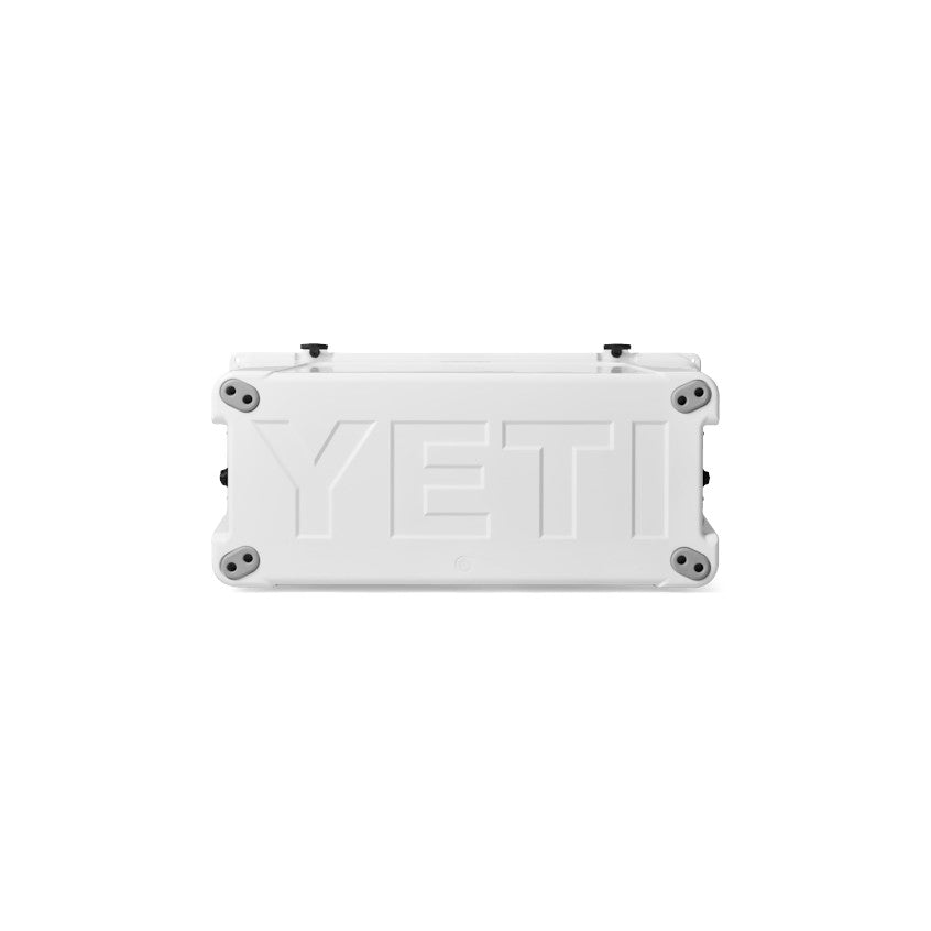 Dogfish Tackle & Marine white YETI Tundra 125 hard cooler with rotomolded construction and T-REX lid latches