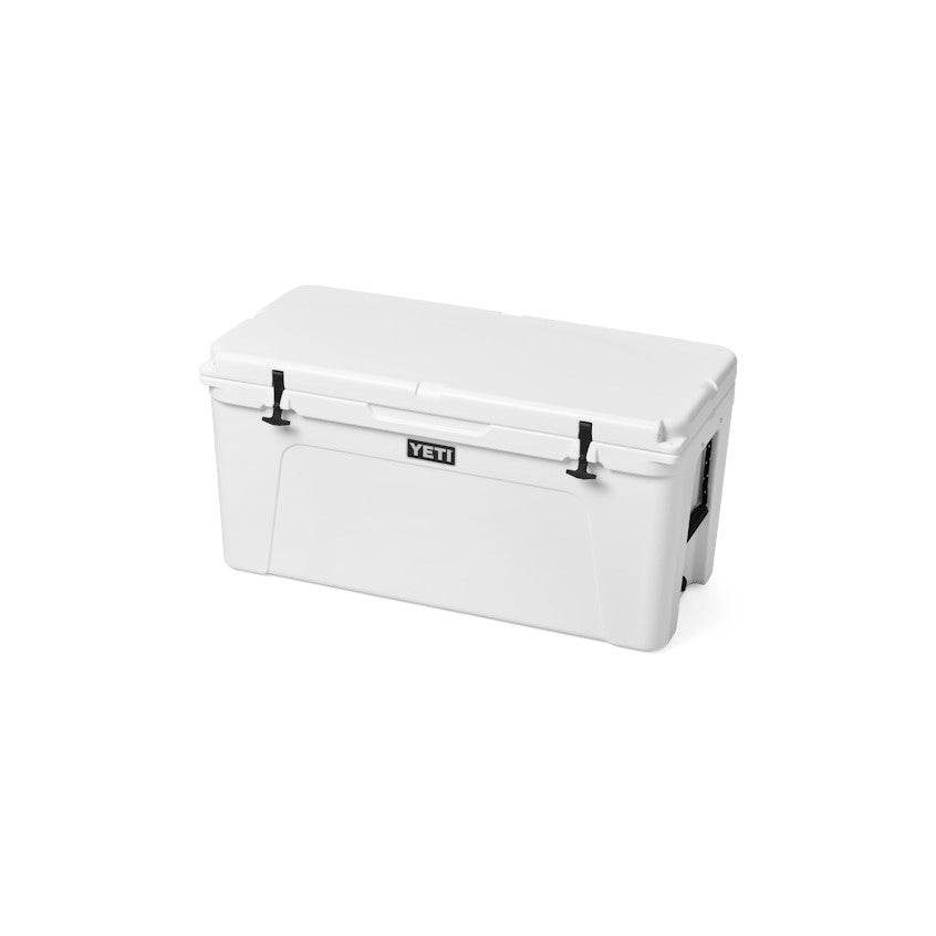Dogfish Tackle & Marine white YETI Tundra 125 hard cooler with rotomolded construction and T-REX lid latches
