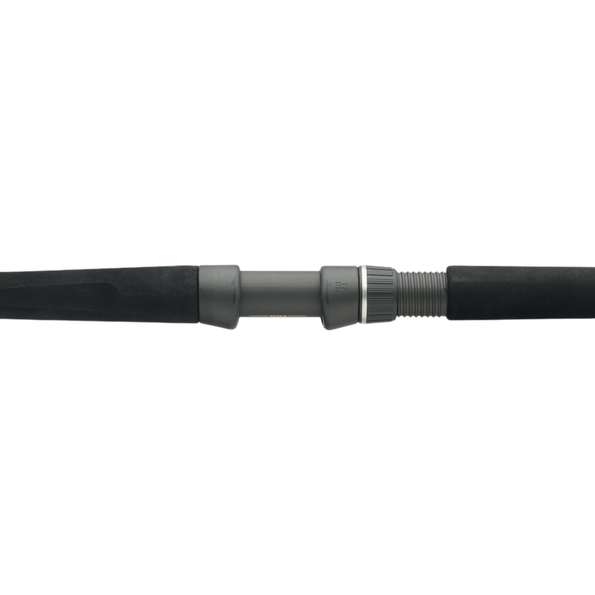 Shimano Talavera Boat spinning rod reel seat with black EVA foam ergonomic grip and durable Fuji components.