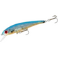 Dogfish Tackle & Marine Bomber Long A minnow jerkbait in blue and silver with red eyes and treble hooks.