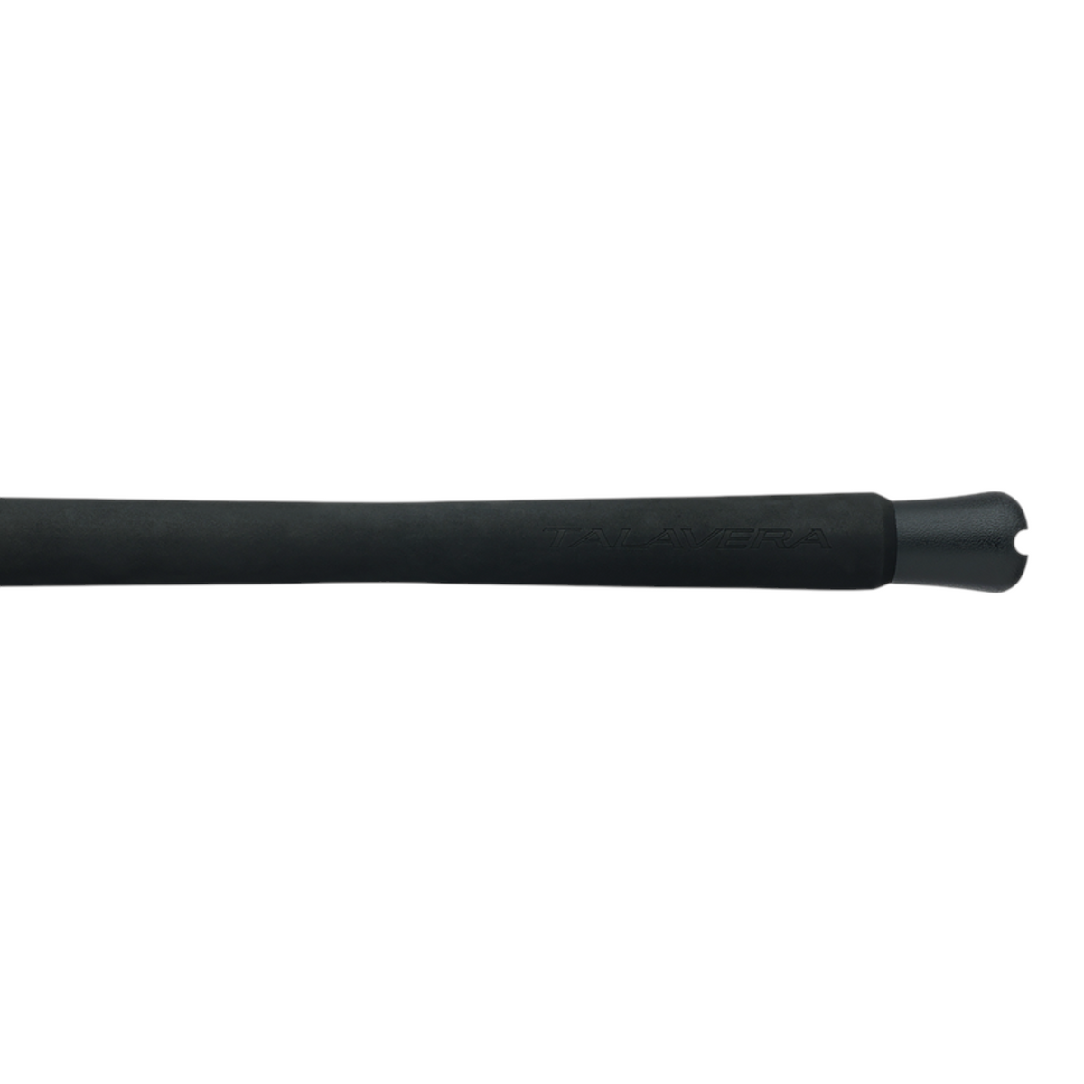 Shimano Talavera boat spinning rod handle with ergonomic black EVA foam grip and butt cap detail.