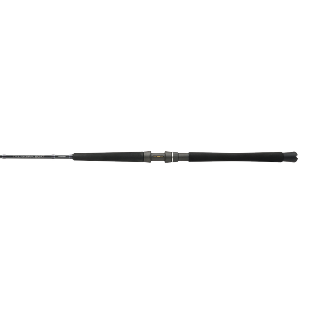 Shimano Talavera Boat casting rod handle with black EVA grip, Fuji reel seat, and durable graphite blank construction.