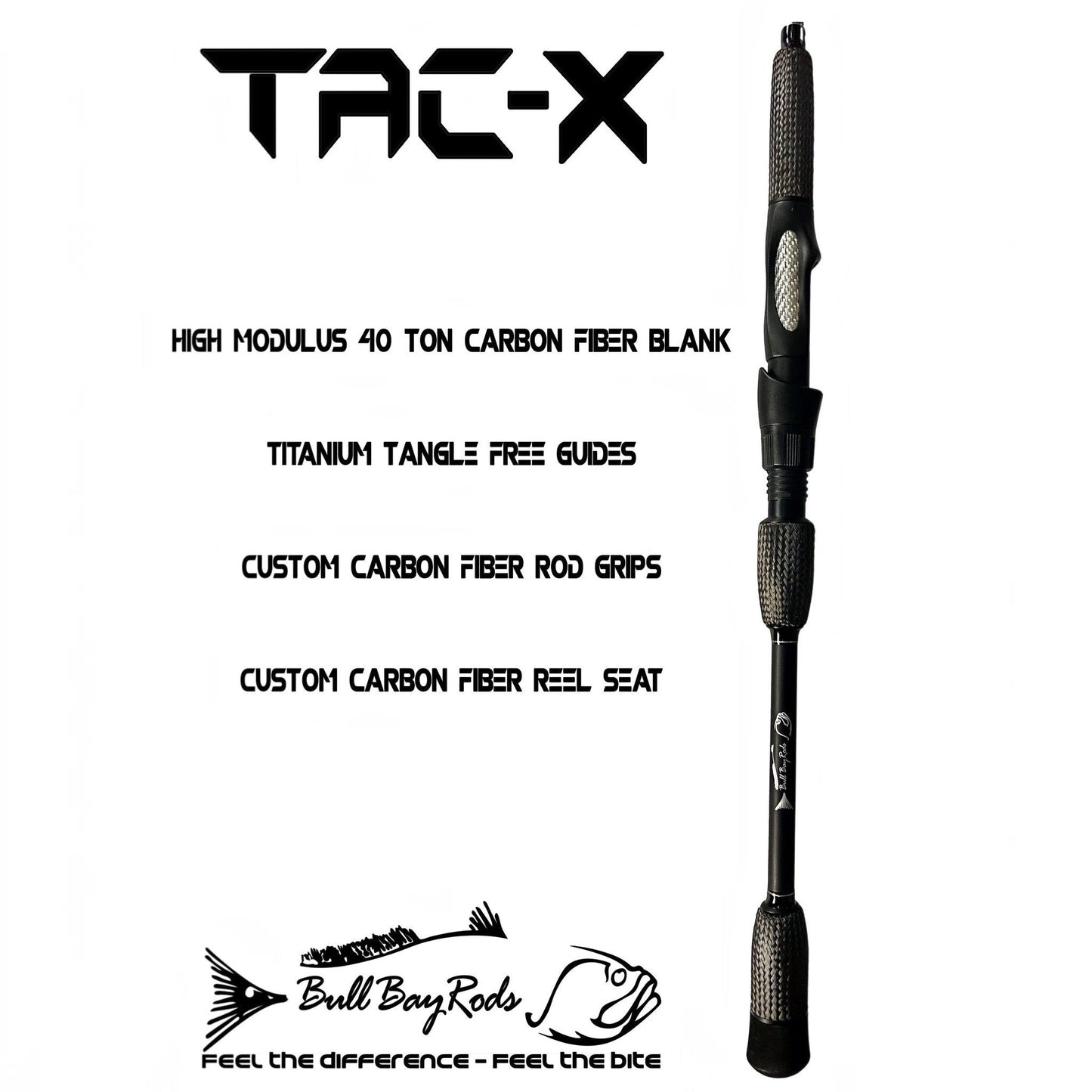 Bull Bay Tac X Carbon spinning Rods - Dogfish Tackle & Marine